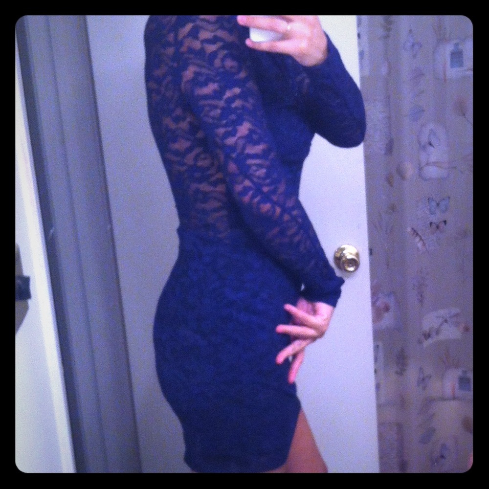 Blue mesh fitted dress from Victoria’s Secret!